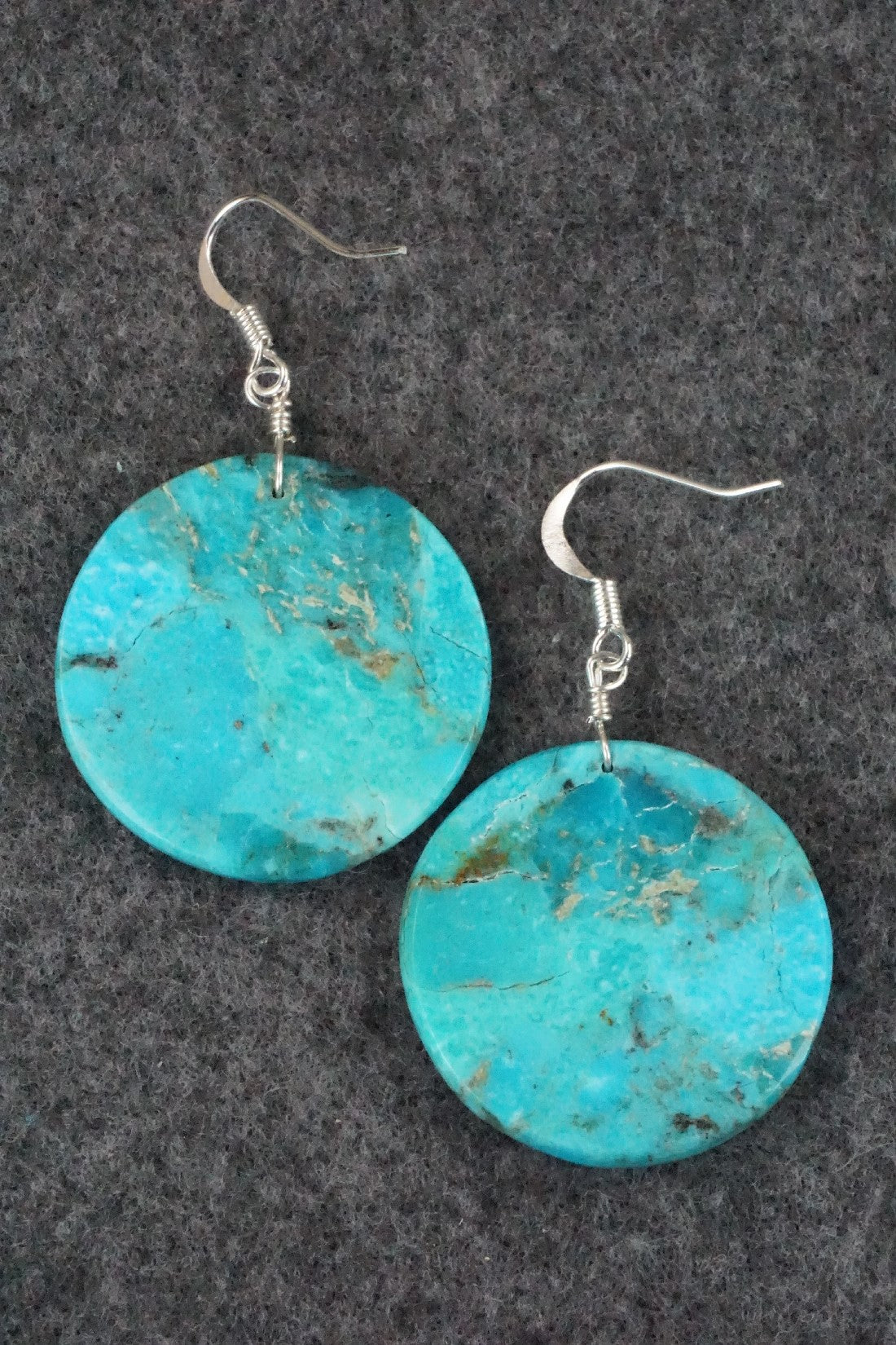 Turquoise & Sterling Silver Earrings - Lupe Lovato