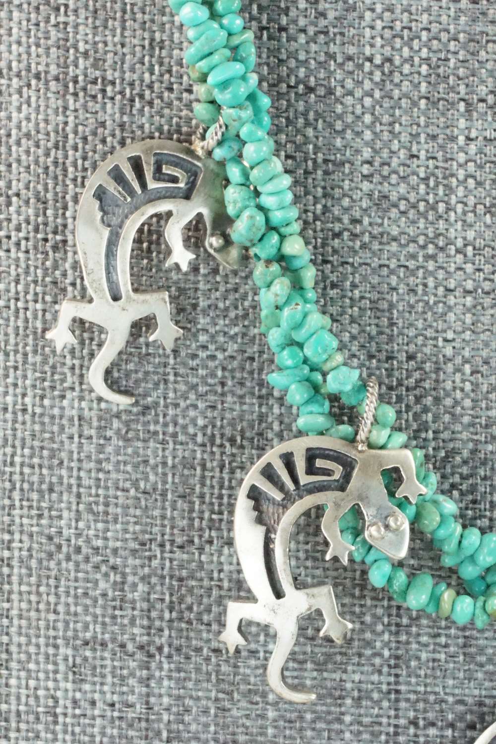 Turquoise & Sterling Silver Necklace - Charlie Bowie