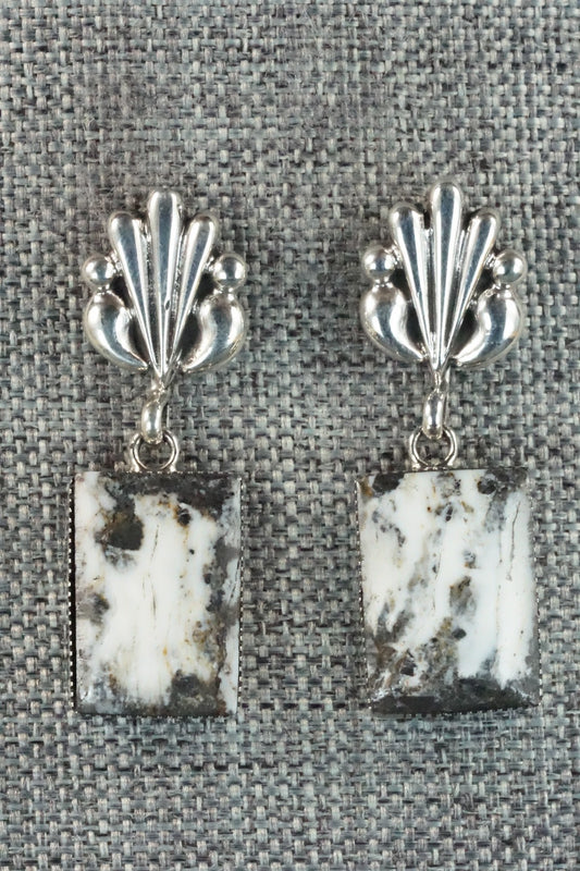 White Buffalo and Sterling Silver Earrings - Sadie Jim