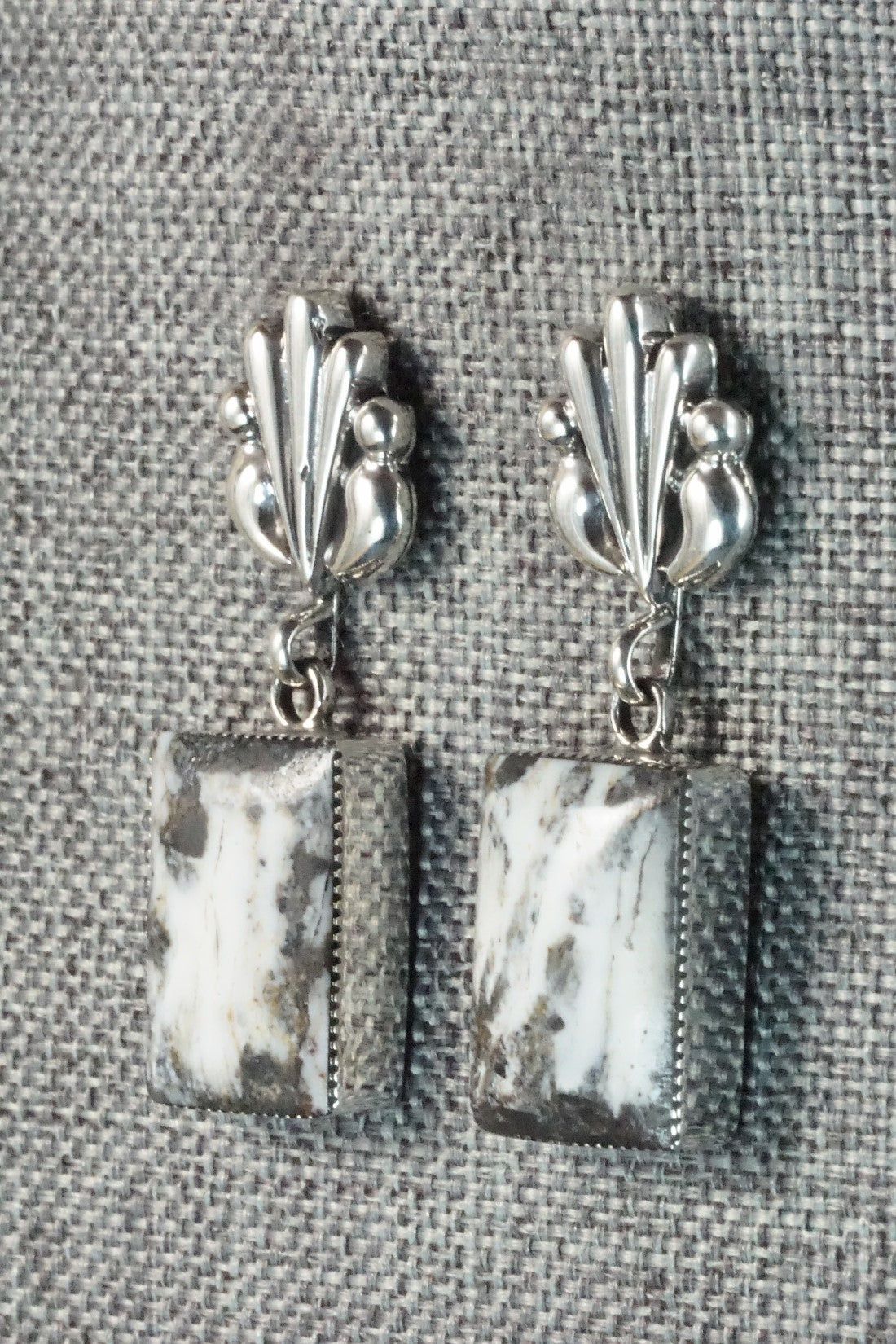 White Buffalo and Sterling Silver Earrings - Sadie Jim