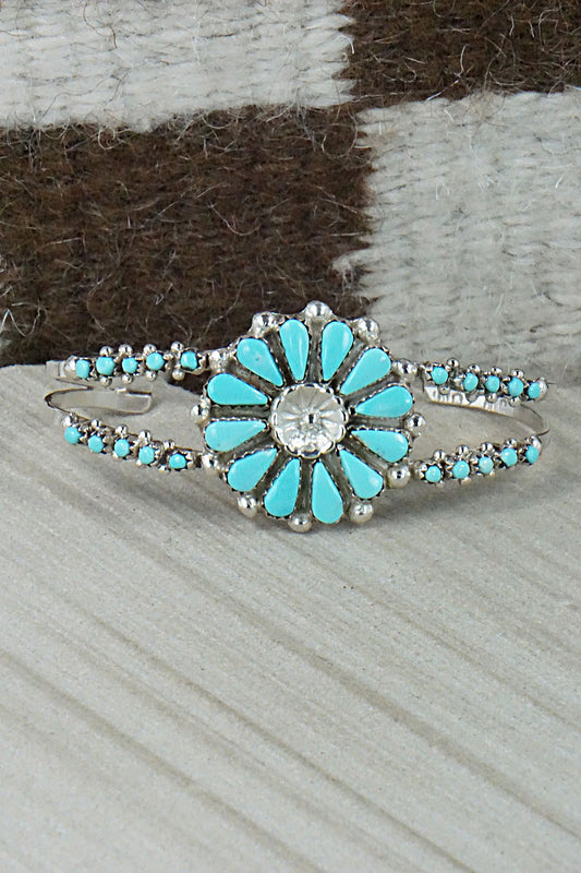 Turquoise & Sterling Silver Bracelet - Jennifer Booqua
