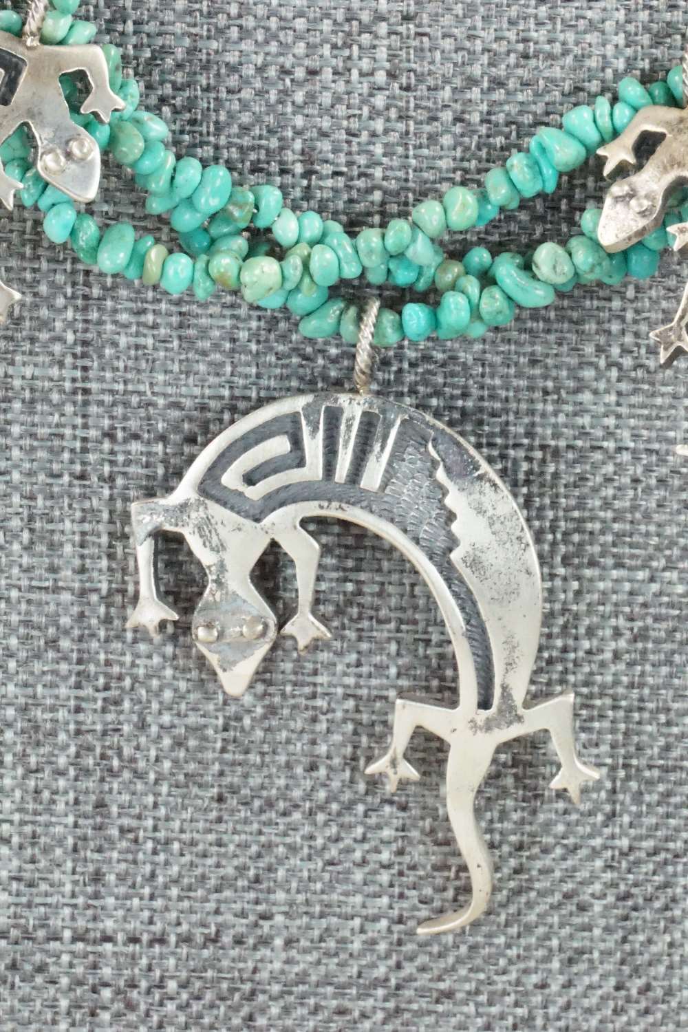 Turquoise & Sterling Silver Necklace - Charlie Bowie