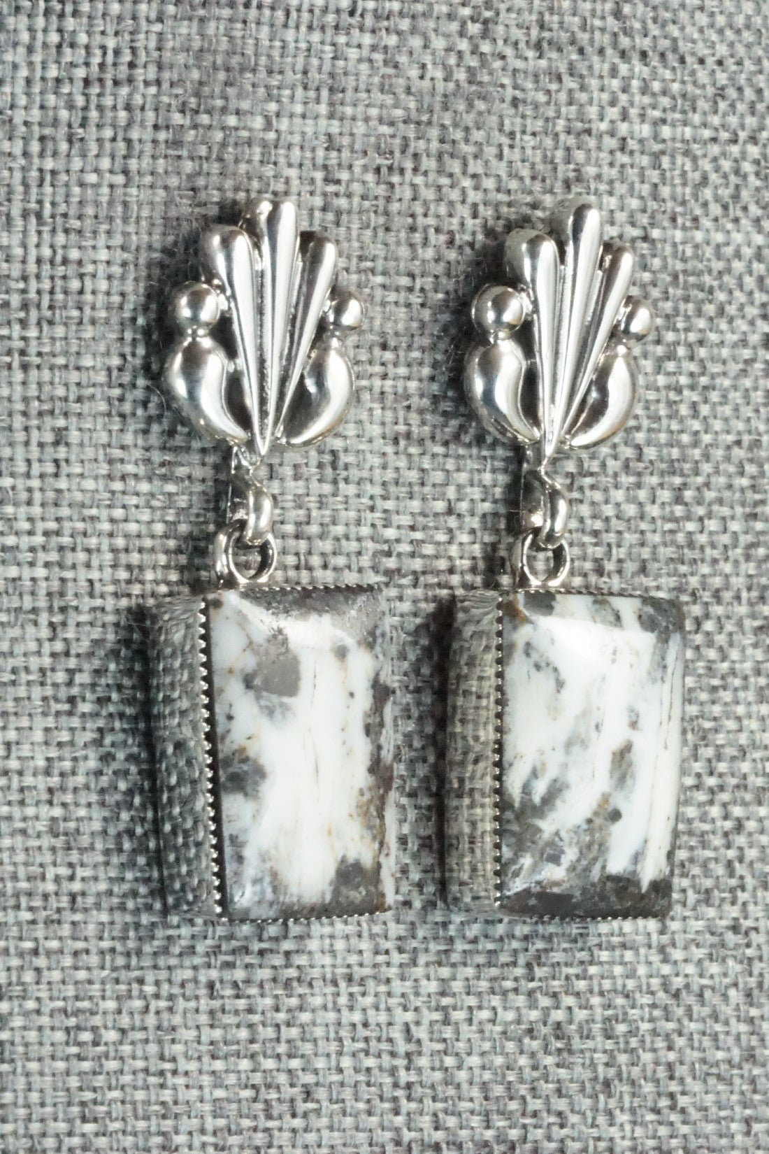 White Buffalo and Sterling Silver Earrings - Sadie Jim