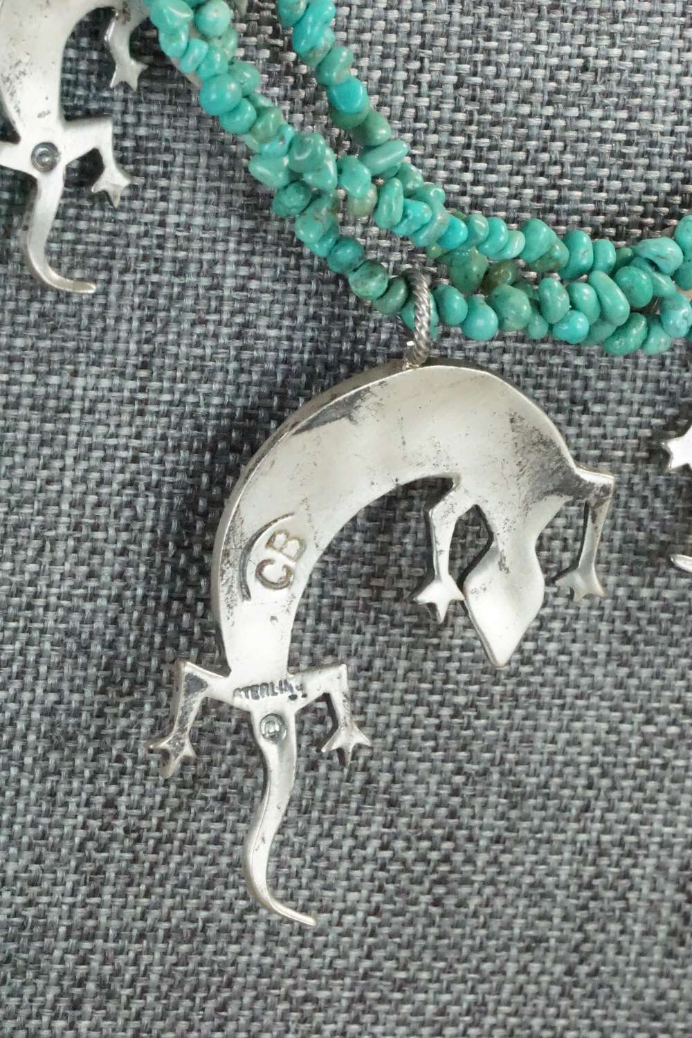 Turquoise & Sterling Silver Necklace - Charlie Bowie