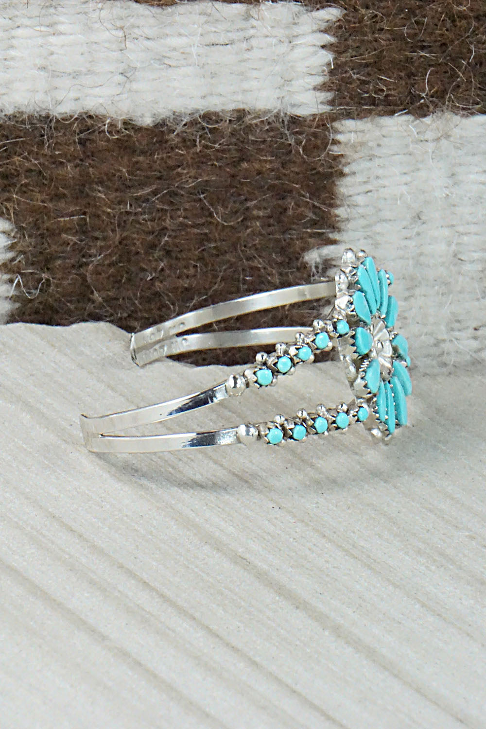 Turquoise & Sterling Silver Bracelet - Jennifer Booqua