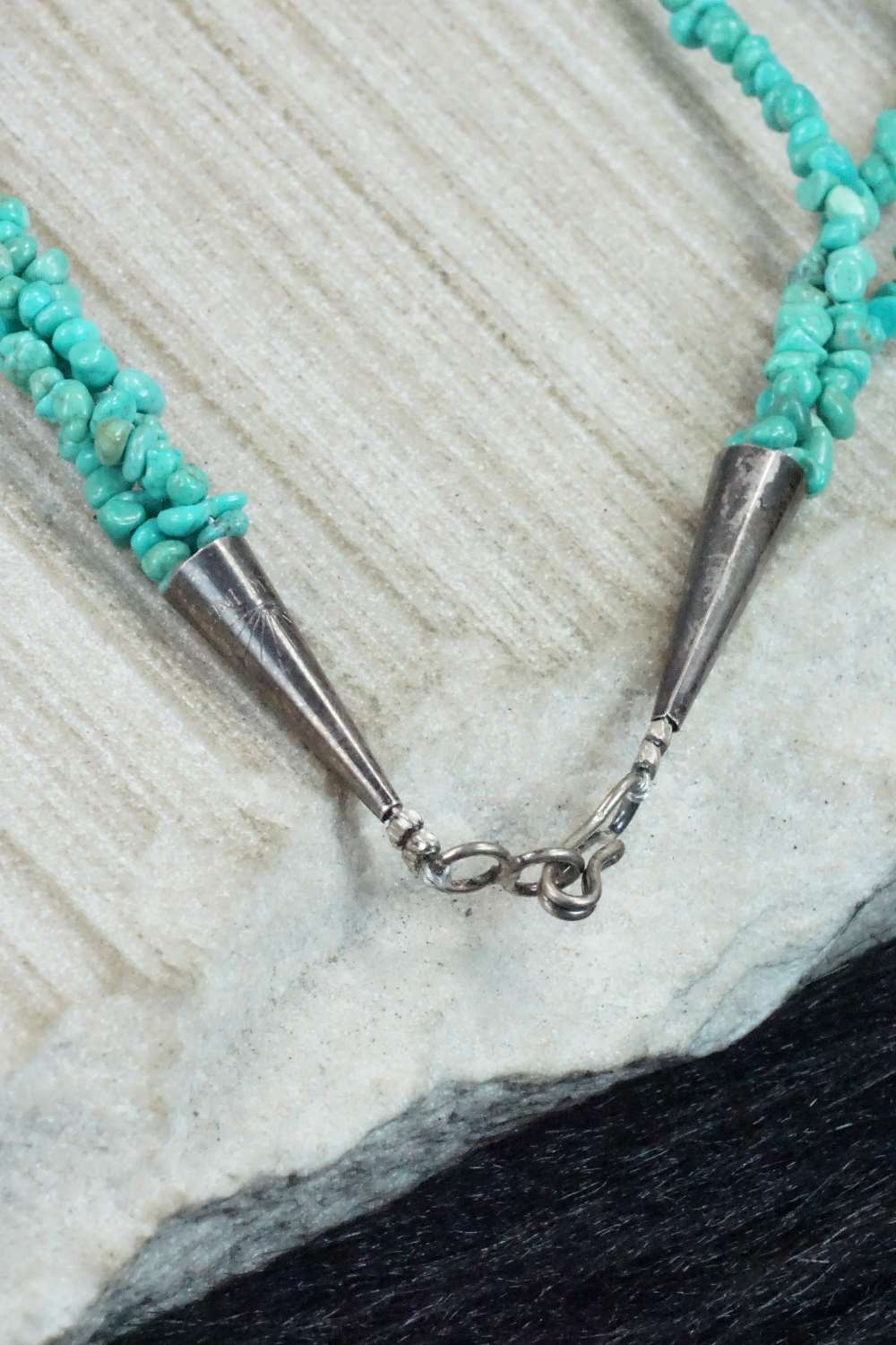 Turquoise & Sterling Silver Necklace - Charlie Bowie