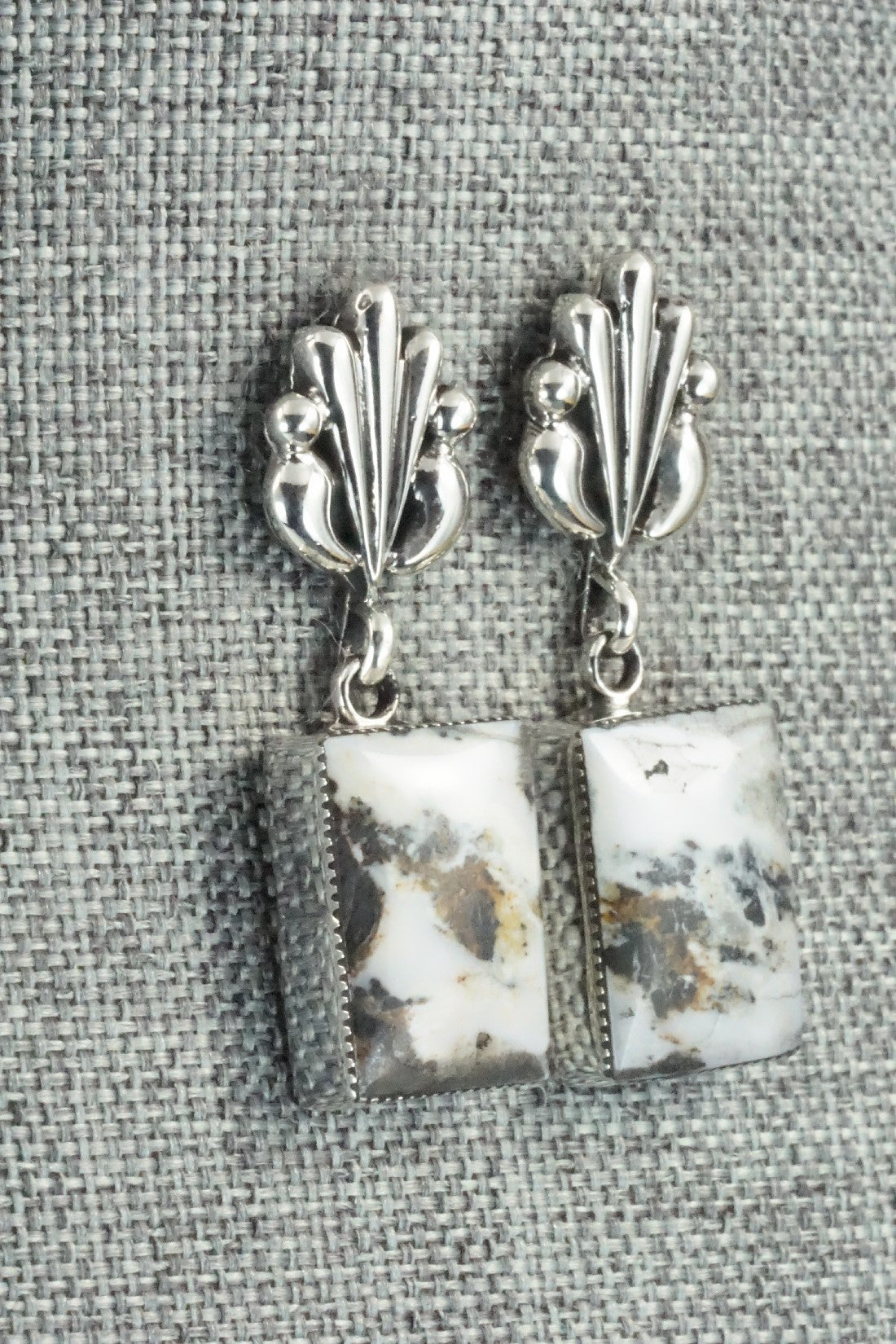 White Buffalo and Sterling Silver Earrings - Sadie Jim