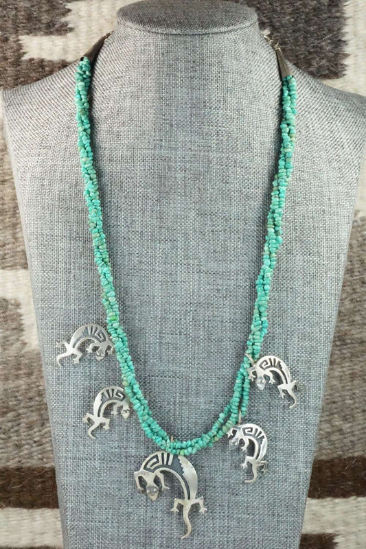 Turquoise & Sterling Silver Necklace - Charlie Bowie