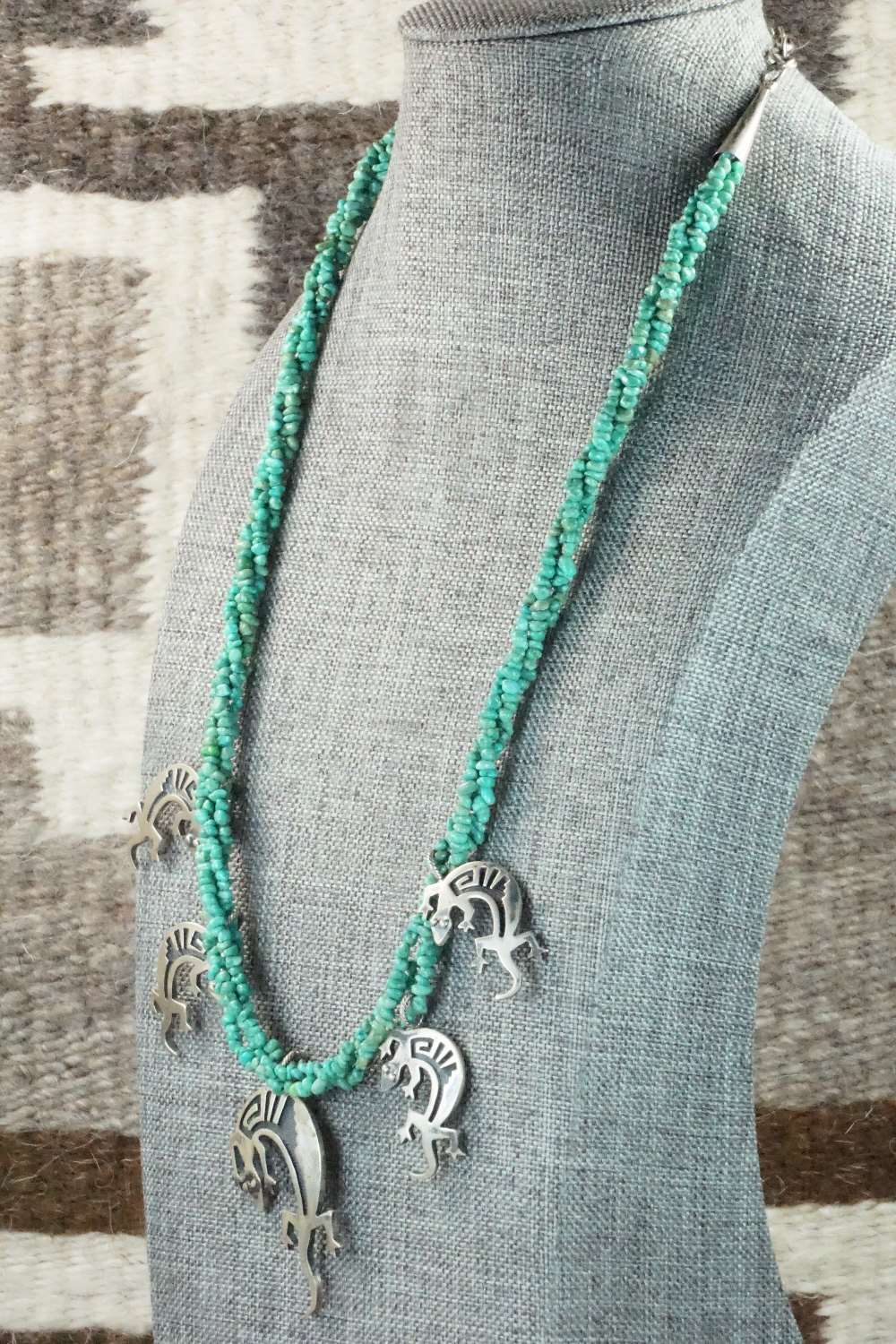 Turquoise & Sterling Silver Necklace - Charlie Bowie