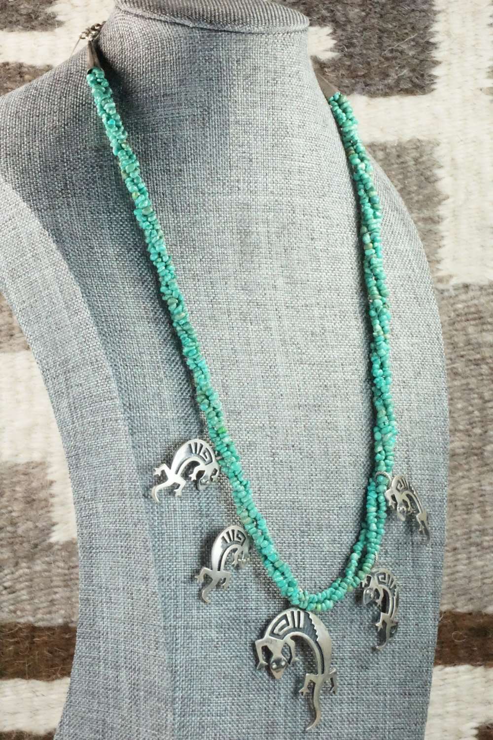 Turquoise & Sterling Silver Necklace - Charlie Bowie