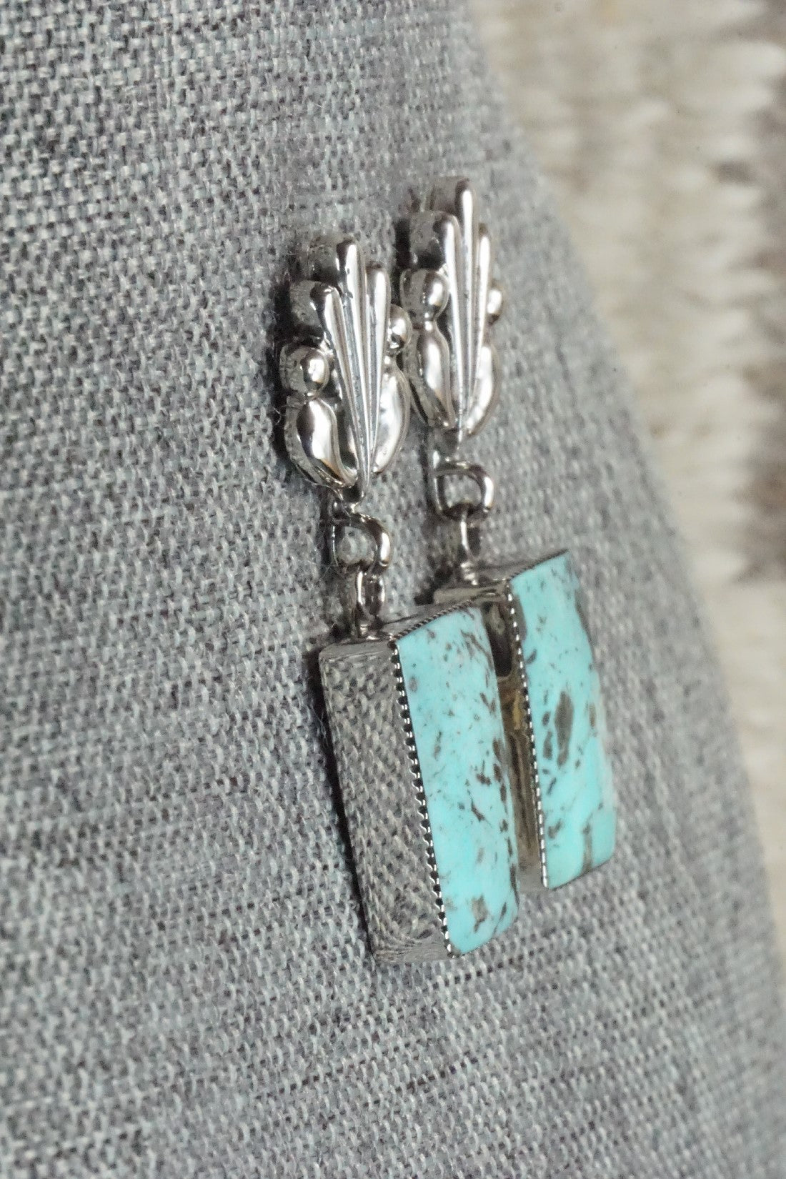 Turquoise and Sterling Silver Earrings - Sadie Jim