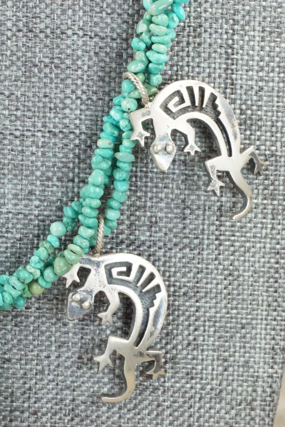 Turquoise & Sterling Silver Necklace - Charlie Bowie