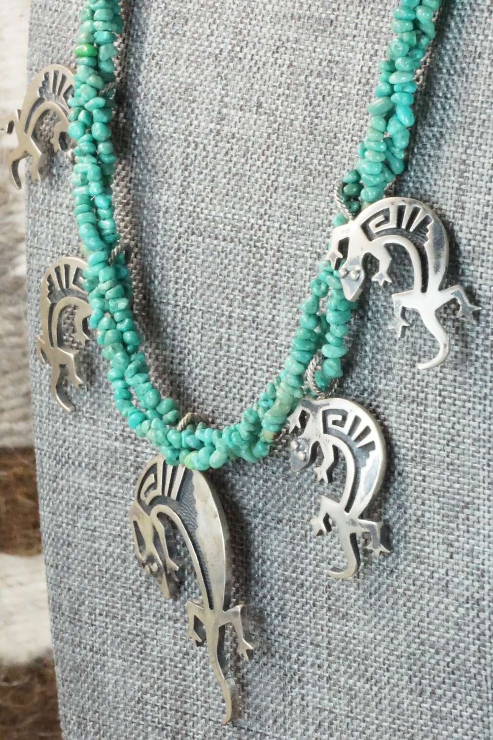Turquoise & Sterling Silver Necklace - Charlie Bowie