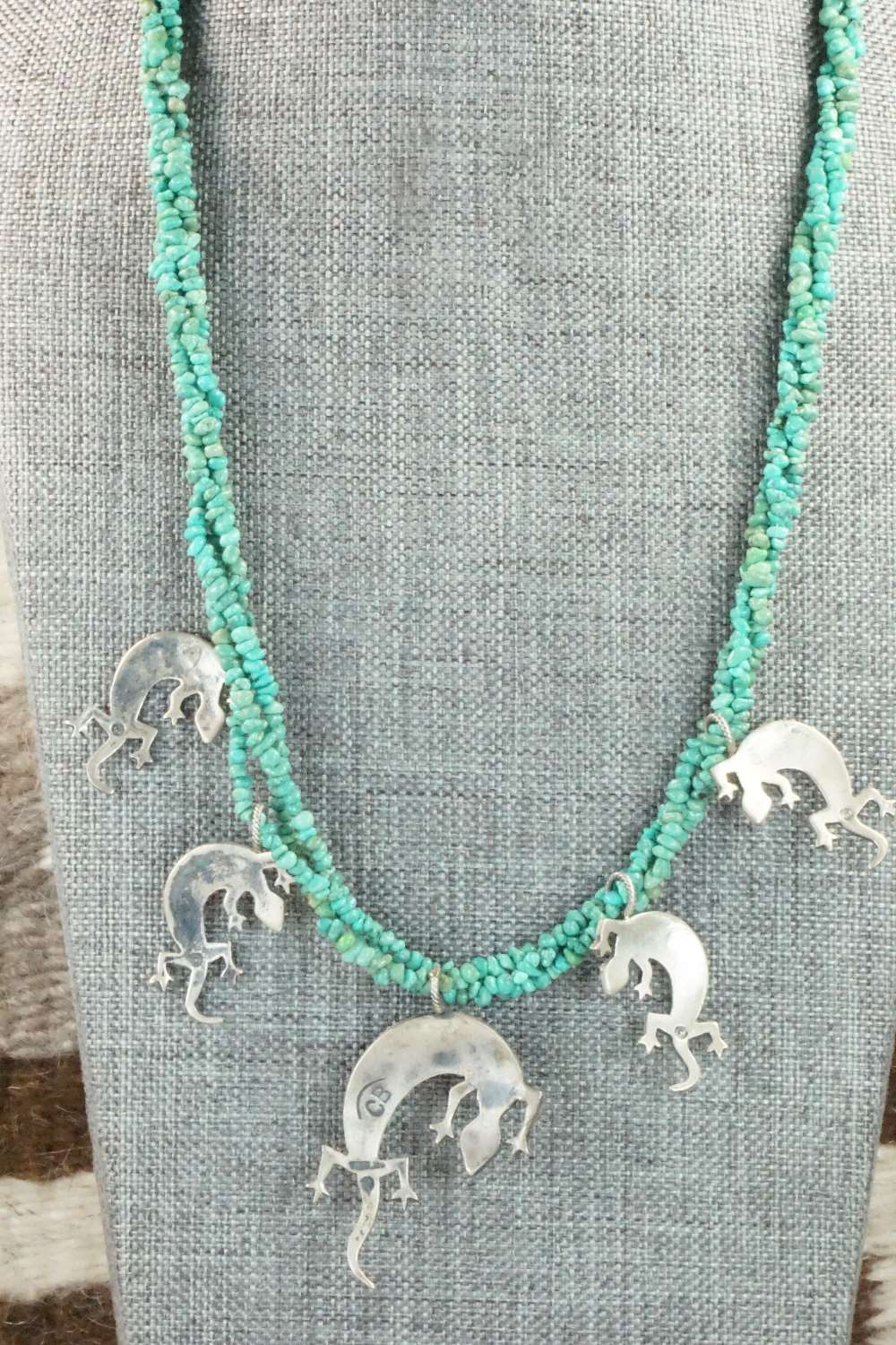 Turquoise & Sterling Silver Necklace - Charlie Bowie