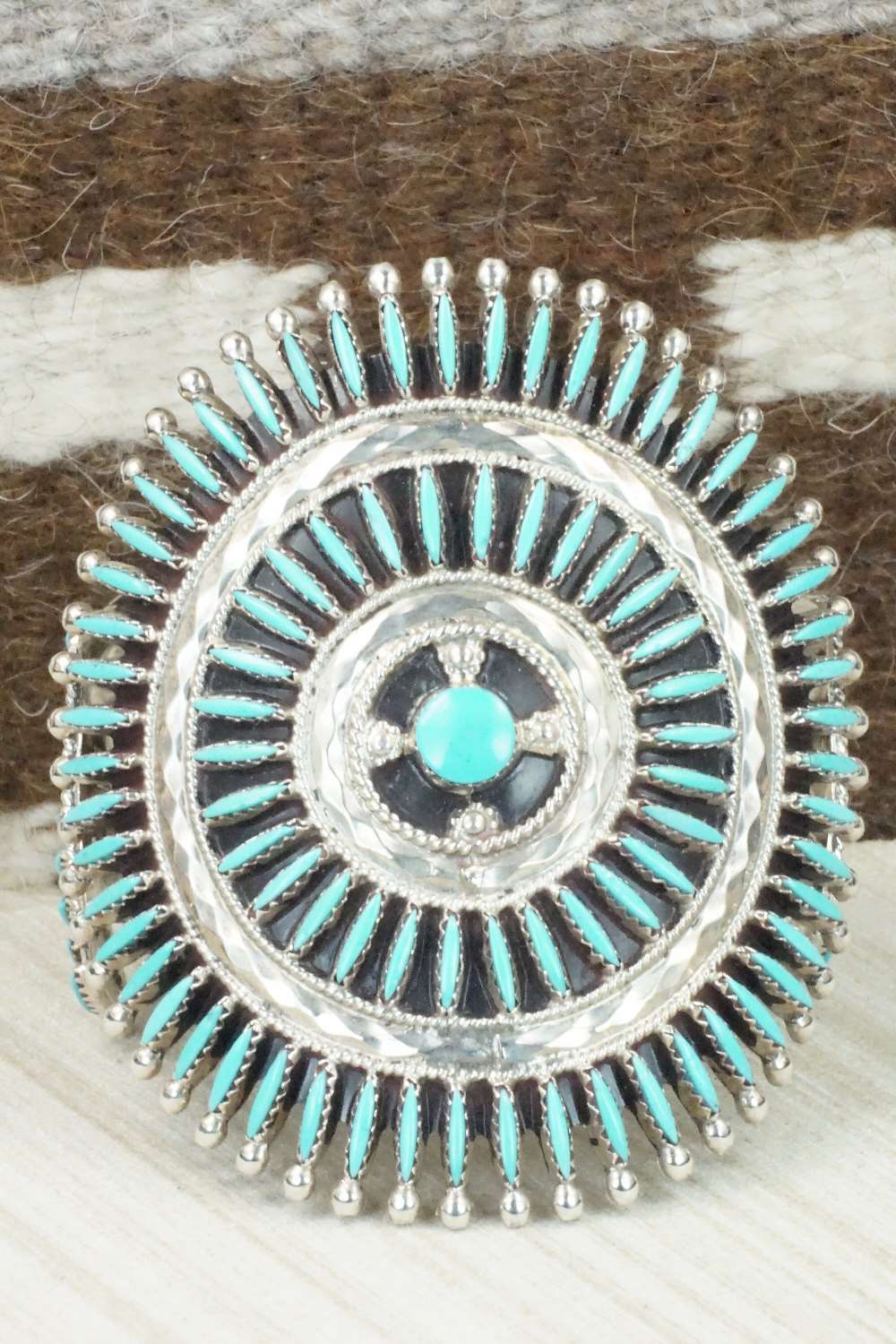 Turquoise & Sterling Silver Bracelet and Ring - Gerald Etsate - Size 9