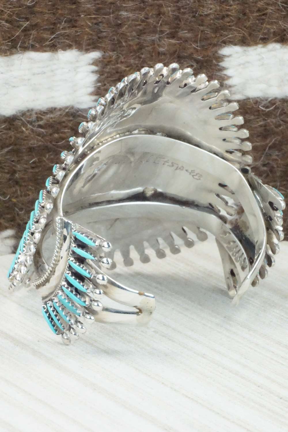 Turquoise & Sterling Silver Bracelet and Ring - Gerald Etsate - Size 9