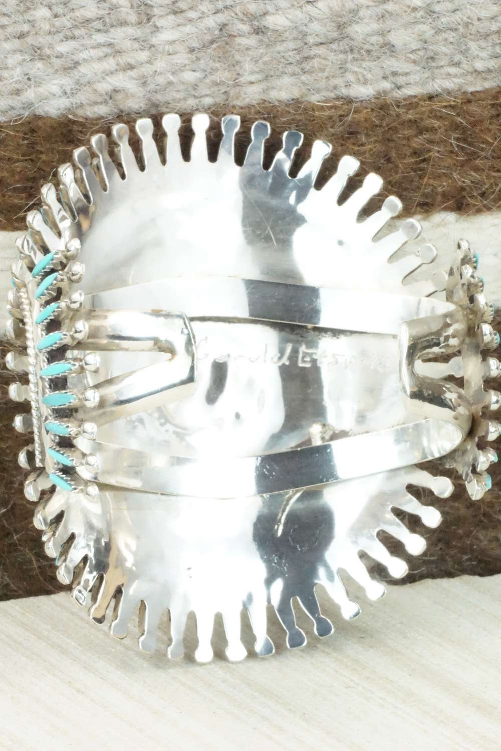 Turquoise & Sterling Silver Bracelet and Ring - Gerald Etsate - Size 9