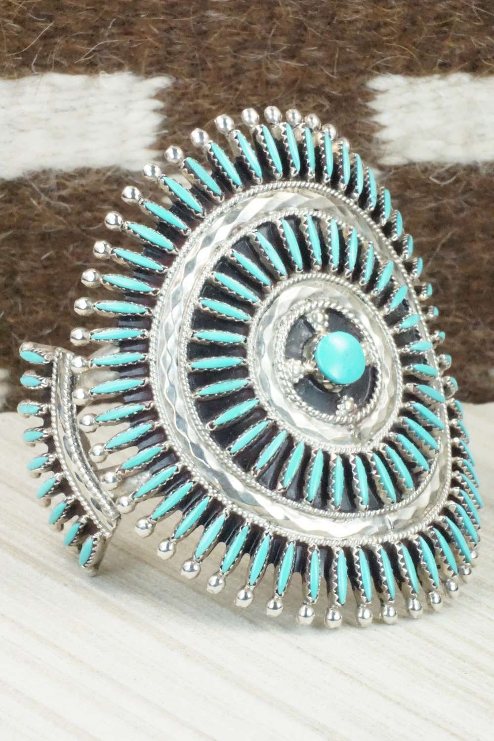 Turquoise & Sterling Silver Bracelet and Ring - Gerald Etsate - Size 9