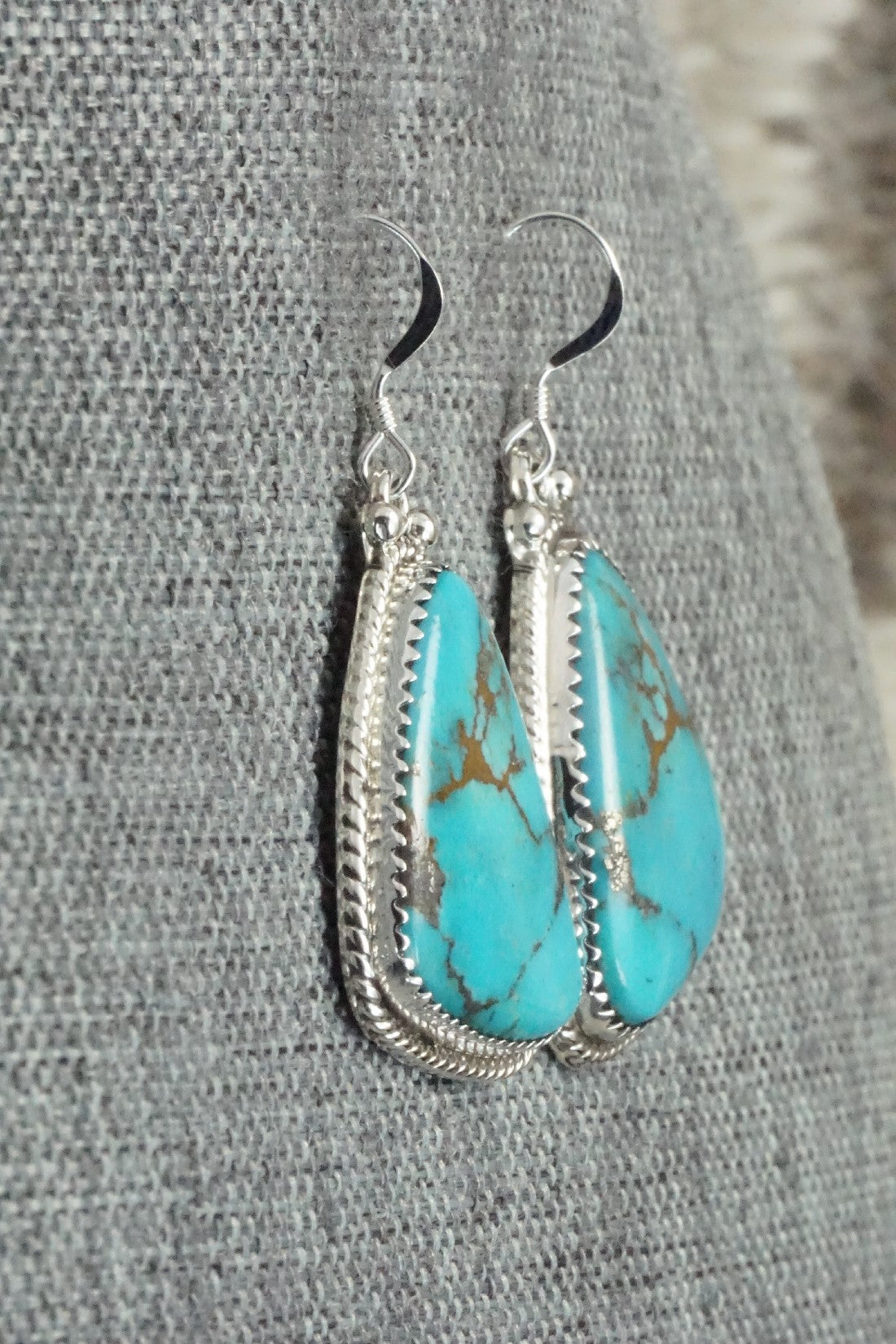 Turquoise and Sterling Silver Earrings - Sharon McCarthy