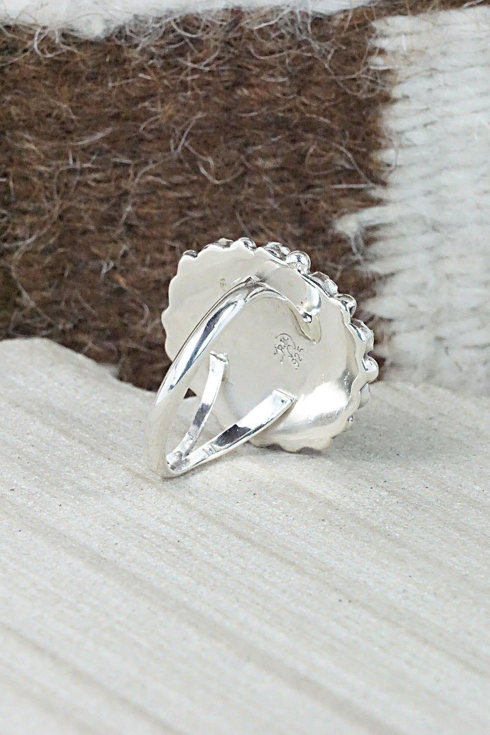 Turquoise & Sterling Silver Ring - Roberta Begay - Size 9.5