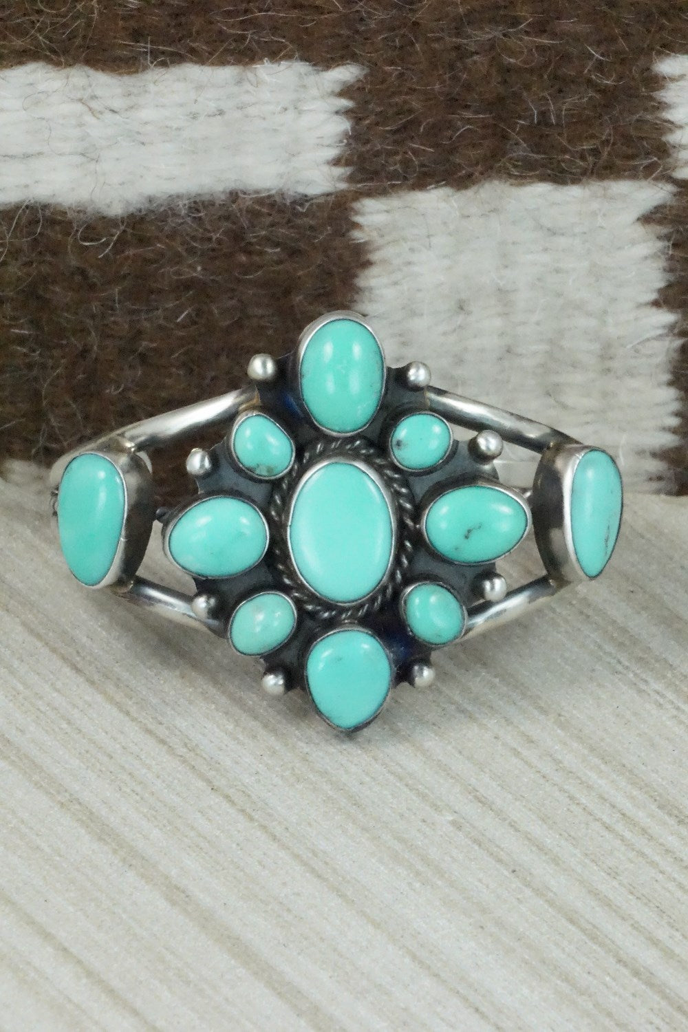 Turquoise & Sterling Silver Bracelet - Wilson Dawes
