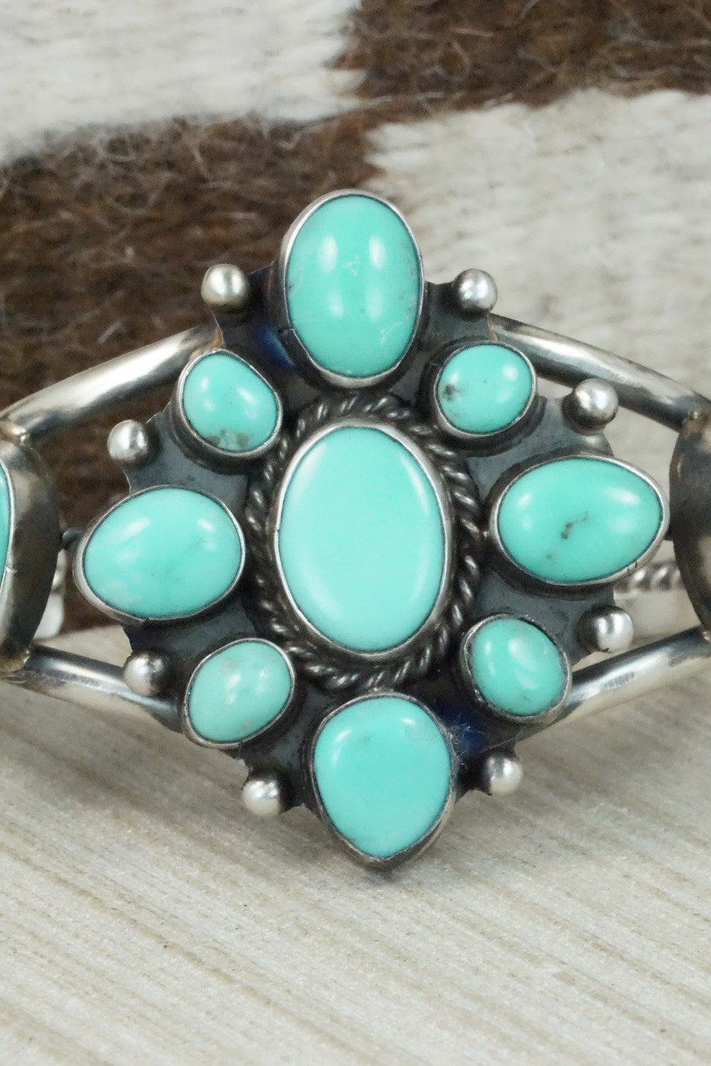Turquoise & Sterling Silver Bracelet - Wilson Dawes
