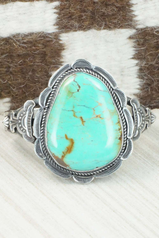 Turquoise & Sterling Silver Bracelet - Joe Tom
