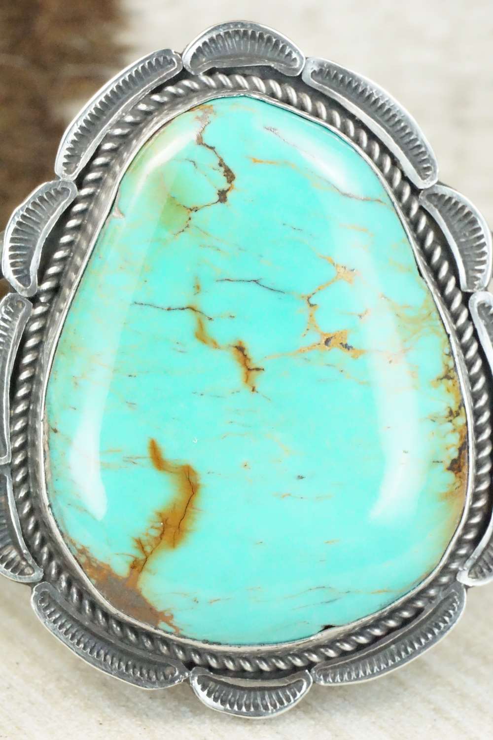 Turquoise & Sterling Silver Bracelet - Joe Tom