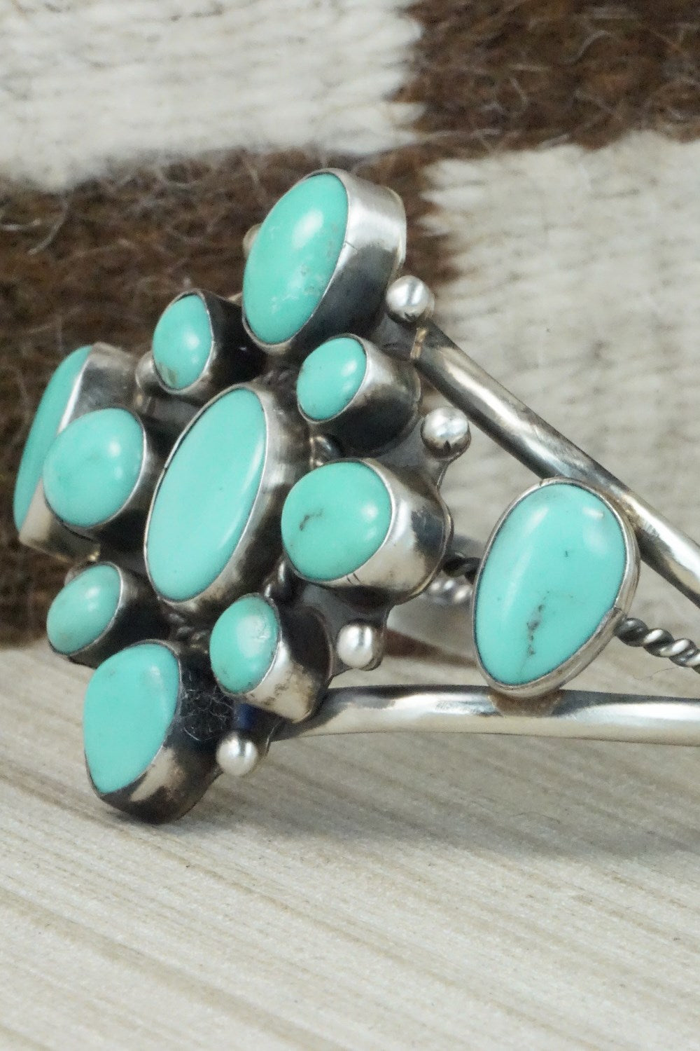 Turquoise & Sterling Silver Bracelet - Wilson Dawes