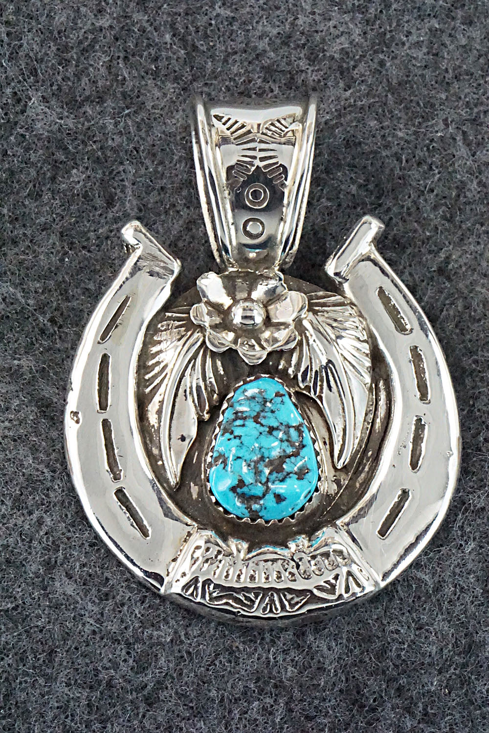 Turquoise and Sterling Silver Pendant - Gilbert Martin