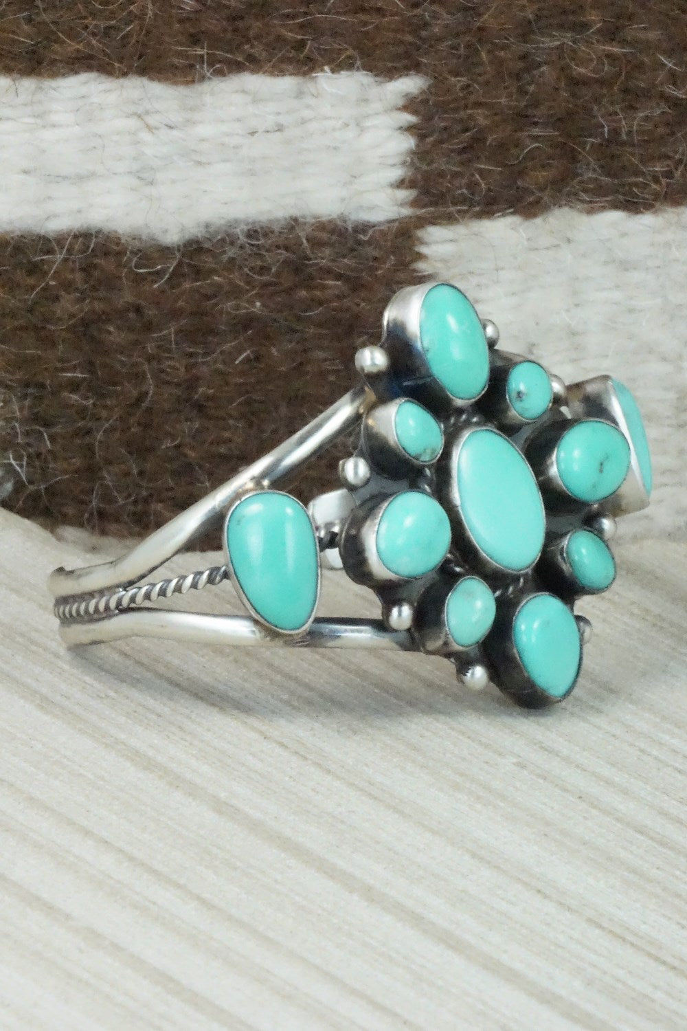 Turquoise & Sterling Silver Bracelet - Wilson Dawes