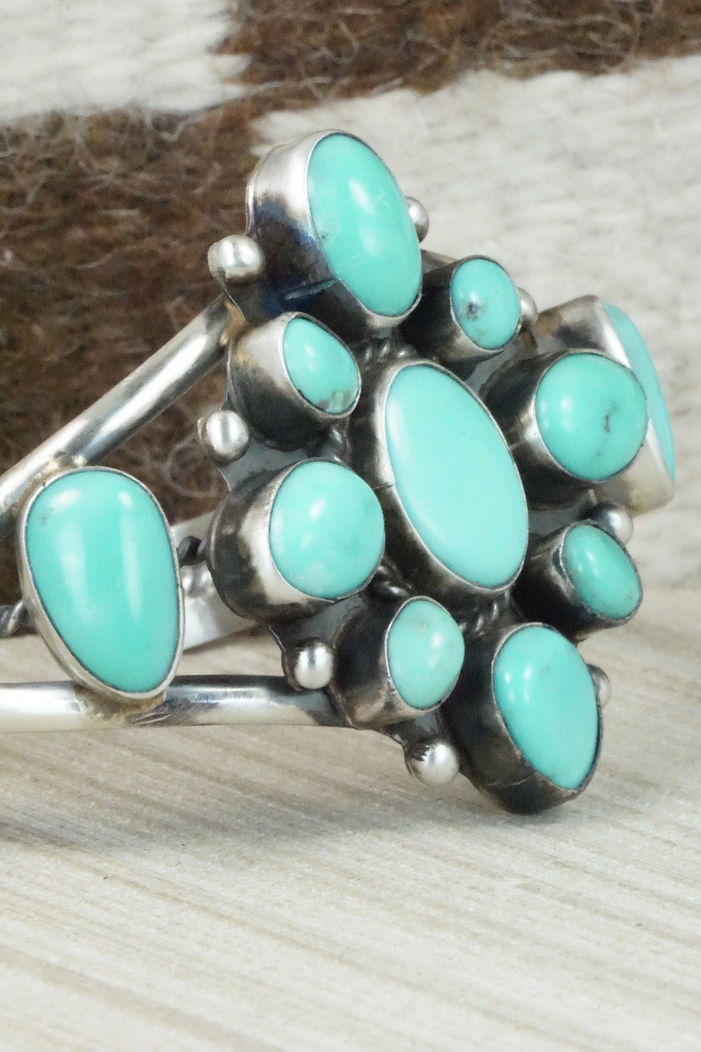 Turquoise & Sterling Silver Bracelet - Wilson Dawes