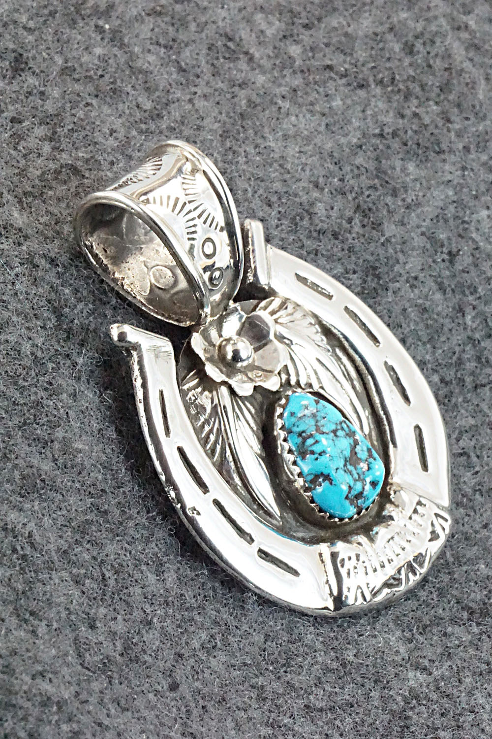 Turquoise and Sterling Silver Pendant - Gilbert Martin