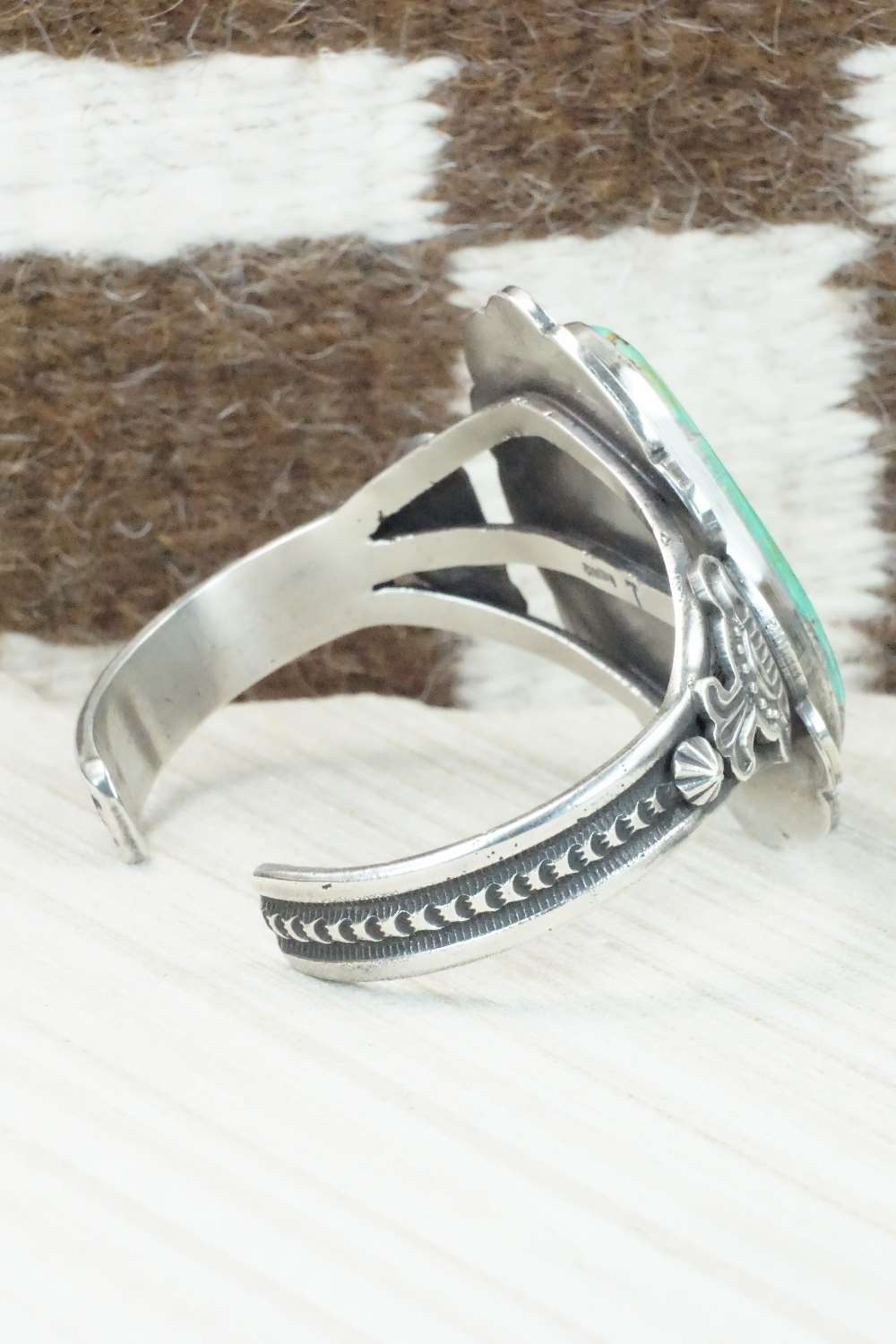 Turquoise & Sterling Silver Bracelet - Joe Tom