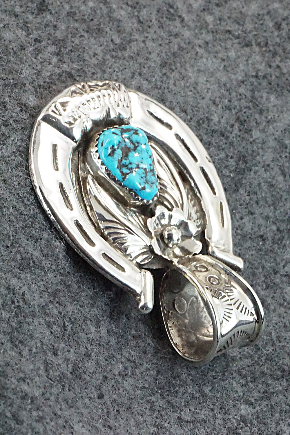 Turquoise and Sterling Silver Pendant - Gilbert Martin