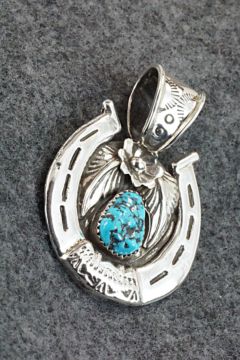 Turquoise and Sterling Silver Pendant - Gilbert Martin