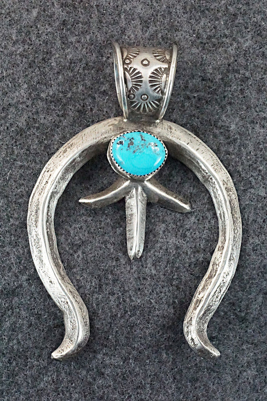Turquoise and Sterling Silver Pendant - Gilbert Martin