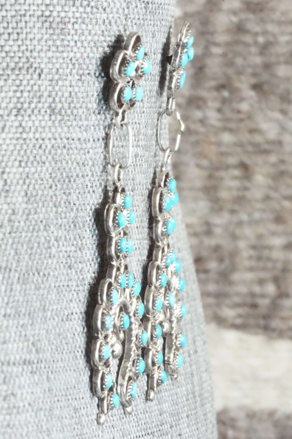 Turquoise & Sterling Silver Earrings - Erline James