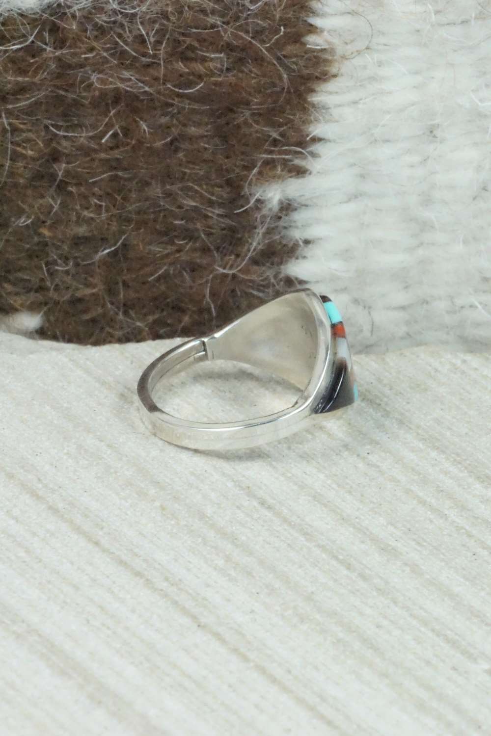 Multi Stone & Sterling Silver Ring - Size 6.25 - KK Zuni
