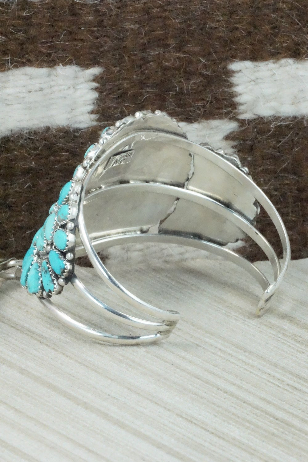 Turquoise & Sterling Silver Princess Bracelet & Ring - Justina Wilson