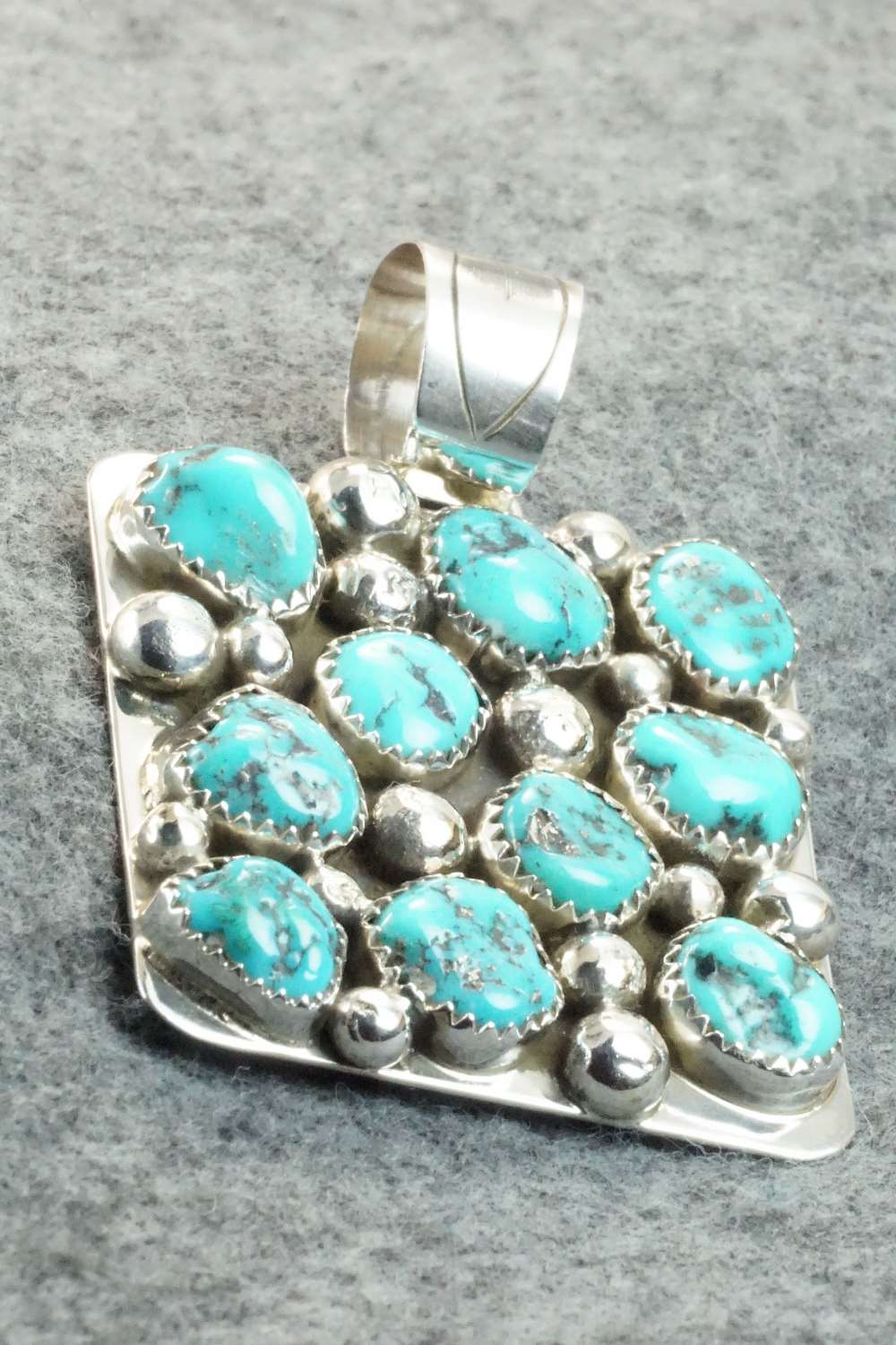 Turquoise & Sterling Silver Pendant - Darlene Begay