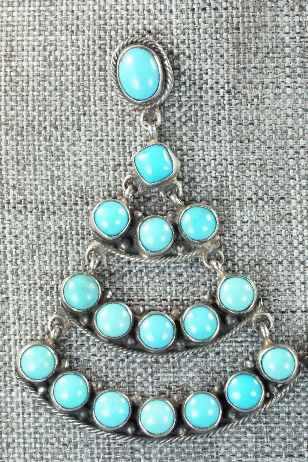 Turquoise & Sterling Silver Earrings - Pansy Johnson