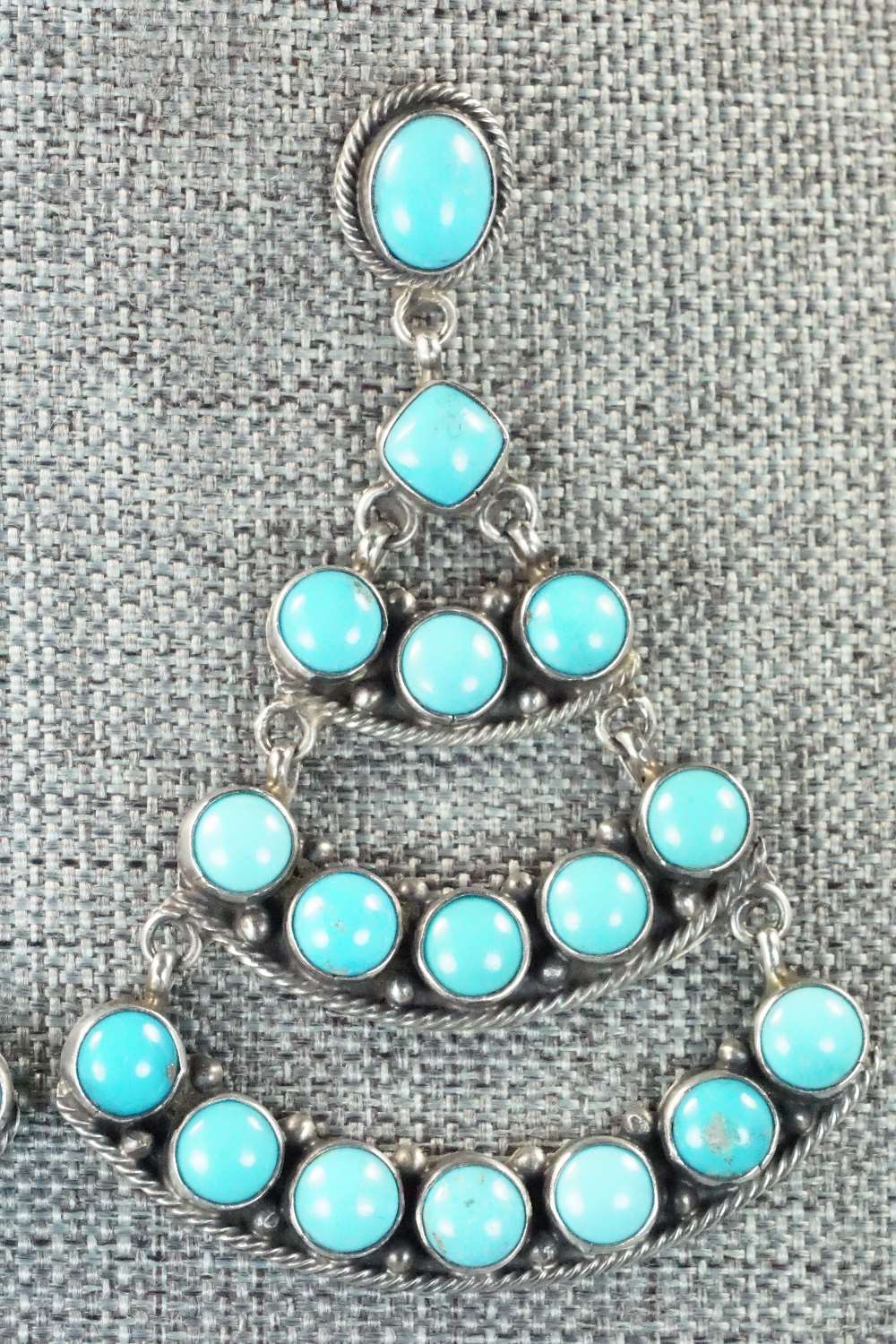 Turquoise & Sterling Silver Earrings - Pansy Johnson