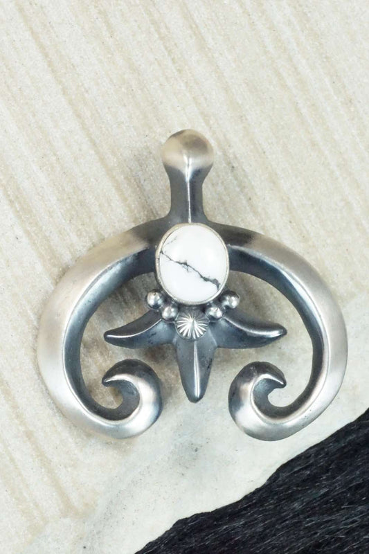 White Buffalo & Sterling Silver Pendant - Michael Bitsie