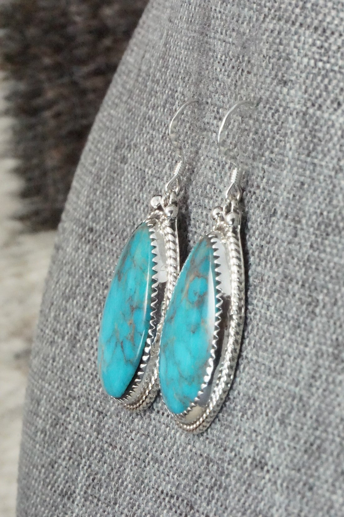 Turquoise and Sterling Silver Earrings - Sharon McCarthy