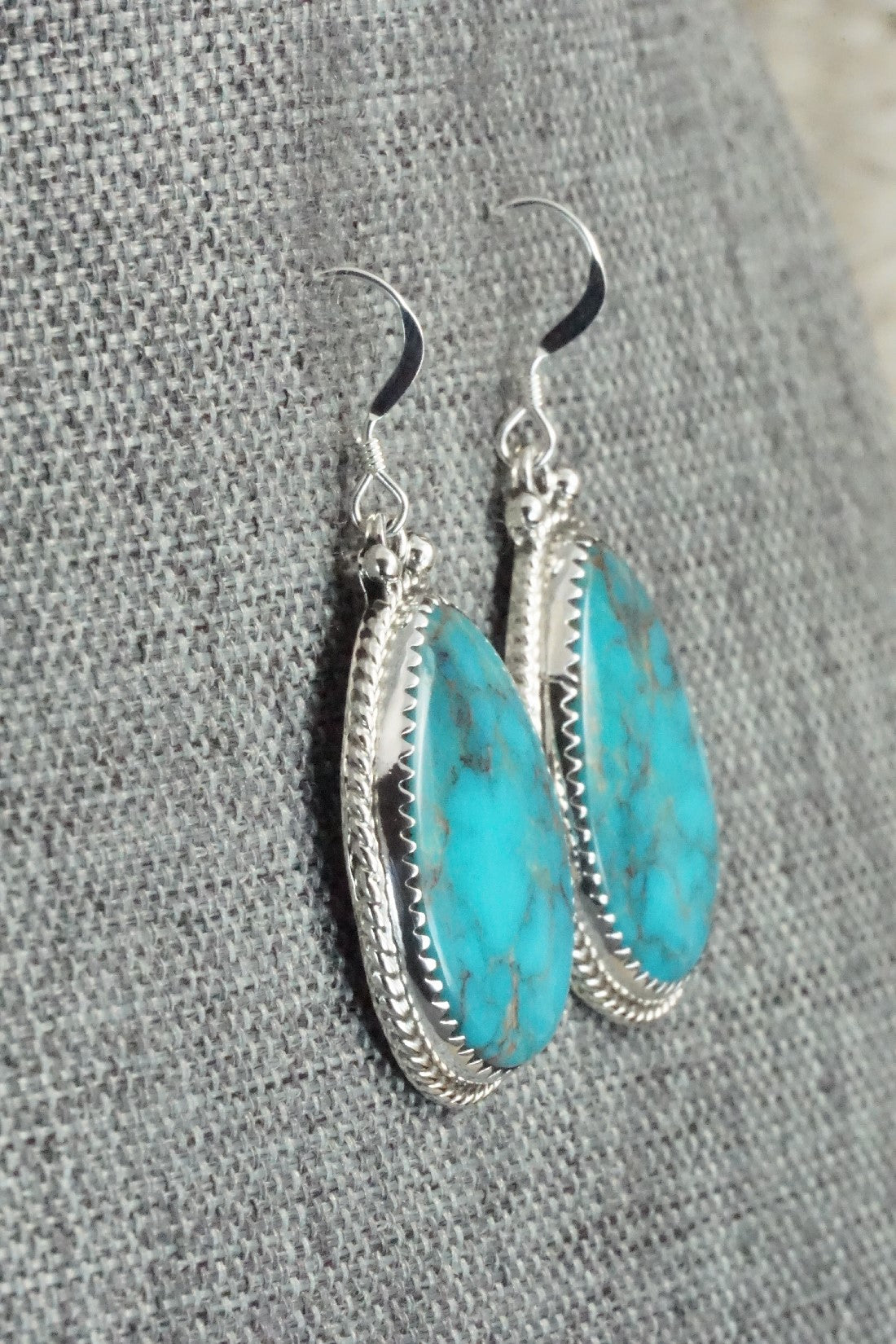 Turquoise and Sterling Silver Earrings - Sharon McCarthy