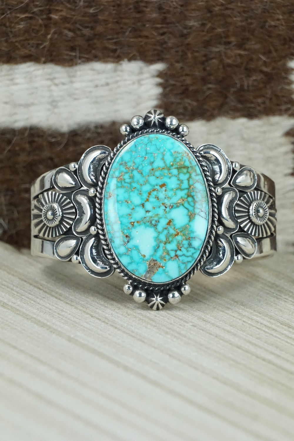 Turquoise & Sterling Silver Bracelet - Derrick Gordon