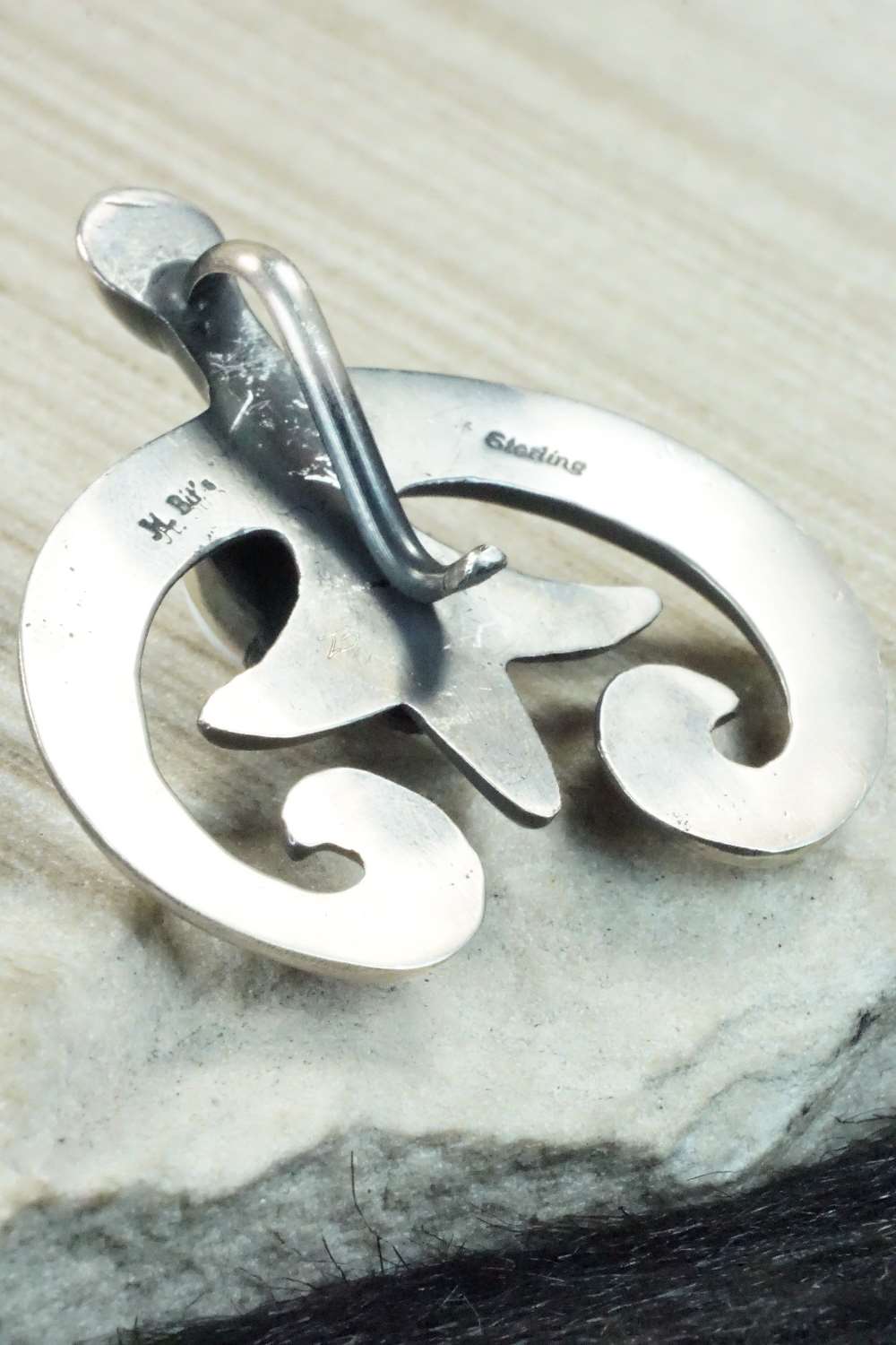 White Buffalo & Sterling Silver Pendant - Michael Bitsie