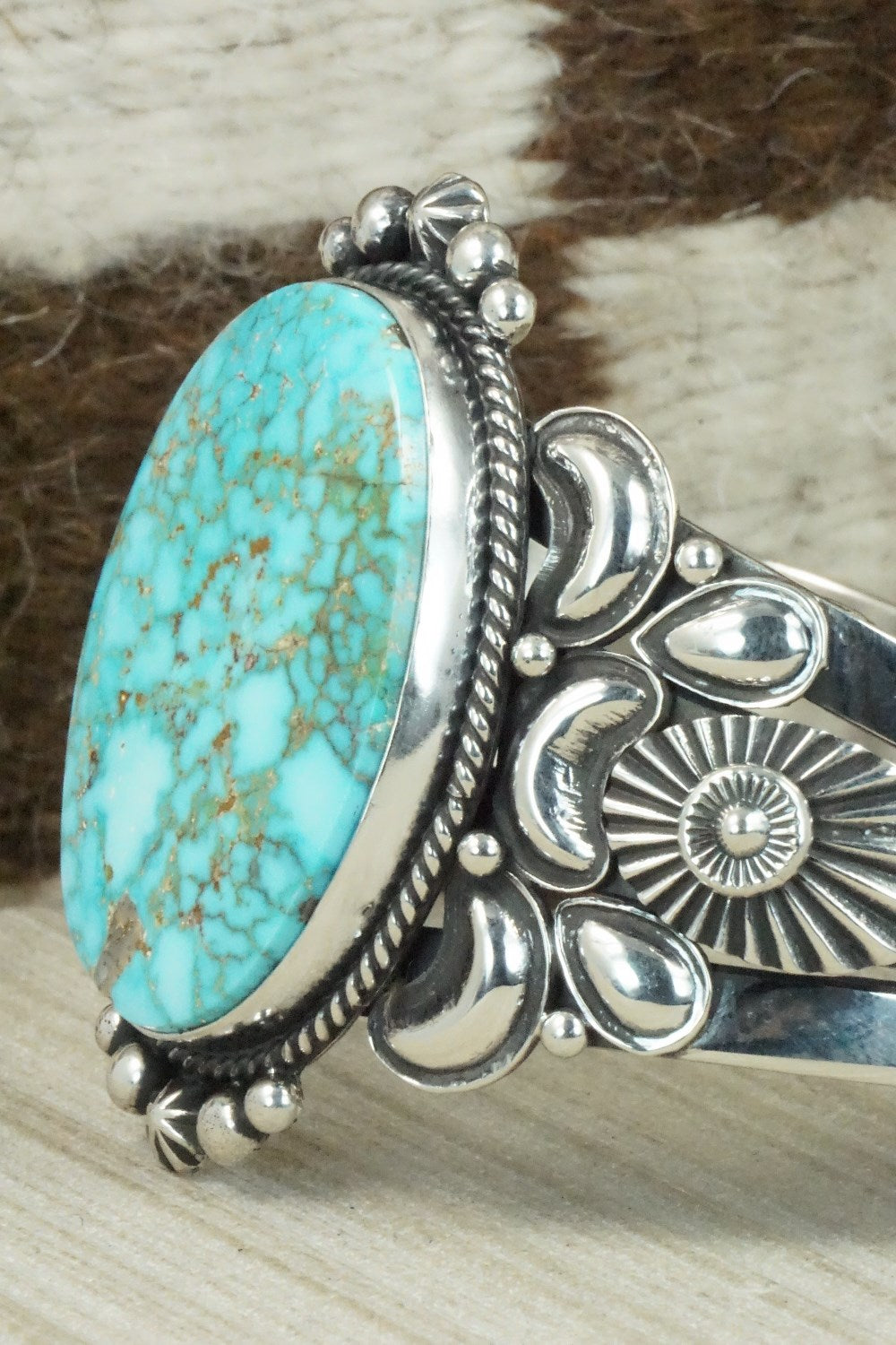 Turquoise & Sterling Silver Bracelet - Derrick Gordon