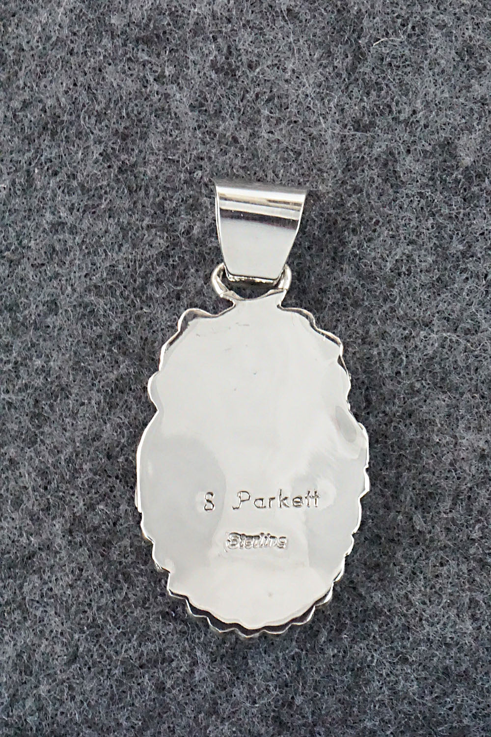 Turquoise, Coral and Sterling Silver Pendant - Sandra Parkett